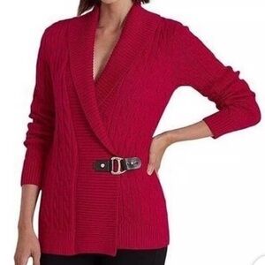 Ralph Lauren Deep Red Cardigan Sweater